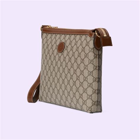 gucci supreme medium messenger bag|messenger bag with interlocking g.